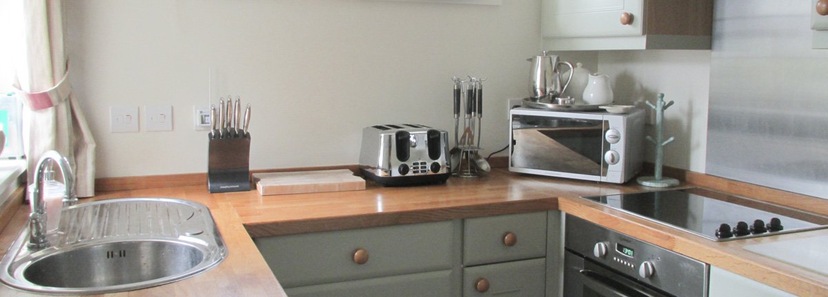 Kitchen, Melbourne Cottage, self catering cottage
